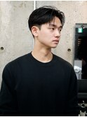 シースルーコンマ/刈り上げセンターパート/ニュアンスパーマ