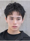 原宿メンズパーマルーズショートアクティブショートツイスパ緩め