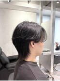 【伊藤飛空】センターパート×ウルフカット