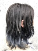 ブルーアッシュ×毛先ブルーシルバー【レーヴ】
