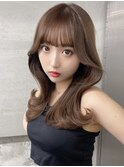 チョコレート 切りっぱなし イヤリングカラー 韓国ヘア 2