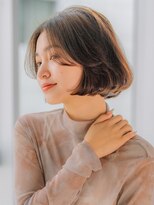 アグ ヘアー ビヨンド 戸塚店(Agu hair beyond) 大人可愛い韓国風カーテンバングボブ　20代30代40代