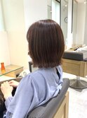 切りっぱなしボブ×まろみベージュ