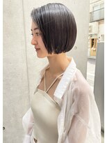 エッセンス(THE ESSENCE)&nbsp;mode bob切りっぱなしボブエアリーロング美髪ピンクブラウン