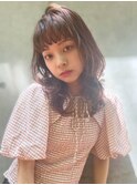 オン眉で軽やかさup韓国ミディアムスタイル(北浜)