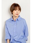 マッシュショート×オリーブベージュ