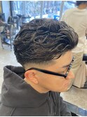 オールバックパーマ