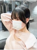 結んで可愛い韓国ヘア×顔周り小顔前髪カット×レイヤー