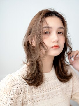 ミエル ヘア 新宿(miel hair) ゆるふわミディ