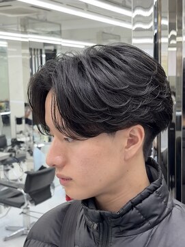 メンズヘアセンス 渋谷(MEN'S HAIR SENSE) フェザーショート/ニュアンスパーマ/刈り上げセンターパート