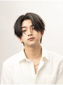 黒髪センターパート