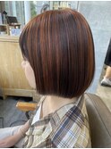20代30代40代◎似合わせ夏アンブレラカラーオレンジブラウン