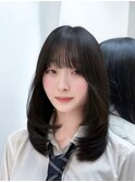 【sayakaスタイル】顔まわり/レイヤーカット/小顔韓国くびれヘア