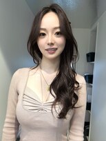 サンクプロジェクト(cinq PROJECT) 原宿韓国顔周りレイヤーブリーチなしマロンブラウンワンホンヘア