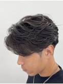 フェザーパーマ／フェザーショート／センターパート／名古屋栄