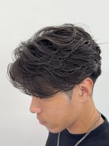 ビカムメンズヘアー 栄店(become men's hair)&nbsp;フェザーパーマ／フェザーショート／センターパート／名古屋栄