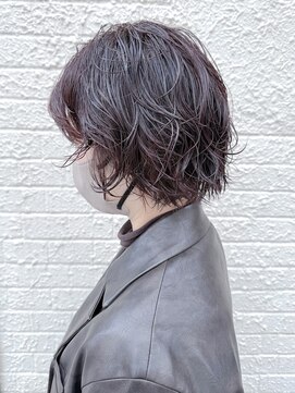 モリオ フロム ロンドン 成増店 【morio成増/児玉】ショートパーマ　ピンクブラウン