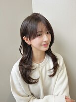 リブランド 銀座(REBRAND)&nbsp;小顔レイヤー/胸上ロングレイヤー/くびれ巻き/透明感グレージュ