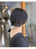 ミニボブ×パーマ