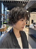 無造作ショートパーマ