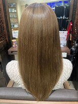 ヘアリゾート粋 ティガ 池袋店(tiga)&nbsp;ブリーチカラー/ミルクティベージュ/ストレートヘア