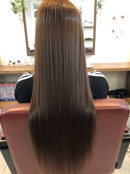 ヘアデザイン ライフ(Hair Design LIFE)の写真/【浦志・波多江・筑前前原】『デザインカット+ノンダメージ縮毛矯正¥11000』まとまりのある真っ直ぐな美髪!