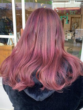 ヘアーアンドメイク エクリ 不動前店(Hair&Make equri) pinkie  red☆