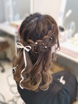ヘアセットサロン ミント(Hair set salon MINT)&nbsp;編み込みハーフアップ