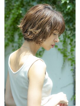ミエルヘアーエスト 新宿店(mielhair est) 襟足スッキリショート×ナチュラルブラウン【新宿】