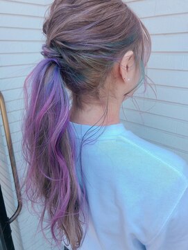 ウィーブス セタガヤ(weaves -SETAGAYA-) インナーカラー×寒色ミックスデザインカラー【weavesSETAGAYA】