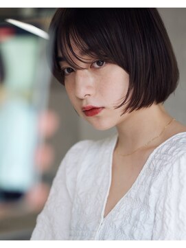 ウム(Umu) 黒髪前下がりボブ/20代30代40代ショートボブ/大人ボブ
