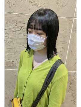 ザ ラボ アングゥ(The Labo ungu) ぱつっとボブ/オリーブカラー/ボブスタイル