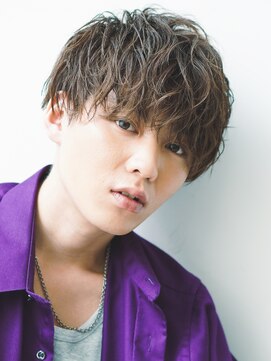 アルファ 新宿(alpha) サーフカール/ 刈り上げセンターパート/ブルーブラック[新宿駅]