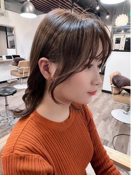 オリジンアド(ORIGIN+) 小顔になれる顔まわり/olive greige