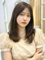 アフロートリノ(AFLOAT Leino)&nbsp;2wayバング 韓国前髪 シースルー ミディアム くびれ