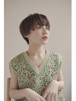 ムク 甲府(muku.)&nbsp;ミディアムヘア/斜めバング/グレージュカラー/甲府駅