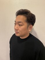 銀座マツナガ 浅草店&nbsp;ツーブロアップバングビジネスマン人気パーマスタイル