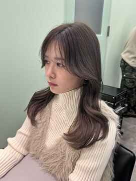 ジーニー 千葉(GENiE) 韓国/グレーベージュ/レイヤーカット/顔周り/千葉【白井愛海】
