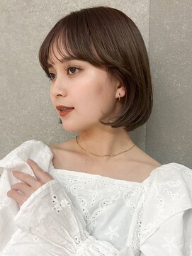 ロンド エスポワール 錦糸町(Lond espoir) オリーブベージュウェットヘアボブ/縮毛矯正