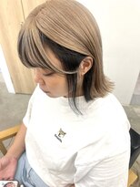 ヴィンスジオ 岐阜駅南(vince gio) ミルクティーベージュ/インナーカラー/フェイスフレーミング