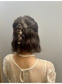ハーフアップ