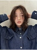 メルティカラー似合わせカットウェーブミディアム髪質改善韓国