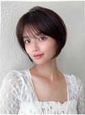 30代40代美髪マッシュショートイメチェンオリーブベージュ