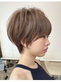 大人ショート×アッシュベージュ