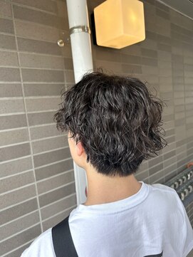 オーガニックマインド 坂戸 鶴ヶ島(organic+mind) ツイスパ×波打ちスパイラルパーマで色気をプラス◎メンズ