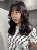 ダークラベンダー/透明感カラー/髪質改善
