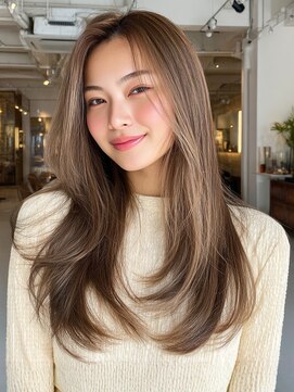 アトリウム (ATRIUM beauty life) 透明感ミルクティーベージュ/レイヤーカット