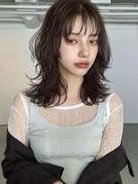 オンク 新宿(onk)&nbsp;黒髪/グレーベージュ/レイヤーロング/前髪パーマ[新宿駅]