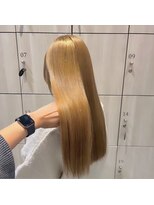 アース 郡山コスモス通り店(HAIR&MAKE EARTH)&nbsp;艶感ハニーベージュストレート