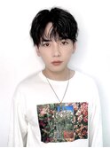 コンマヘアツイストスパイラル黒髪韓国20代30代40代銀座